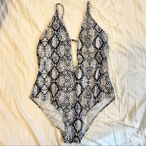 Snakeskin One Piece Swimsuit